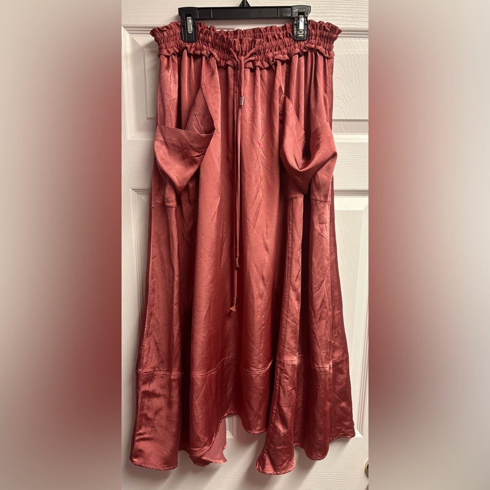 Anthropologie Silky Parachute Midi Skirt Size Small - Picture 2 of 4